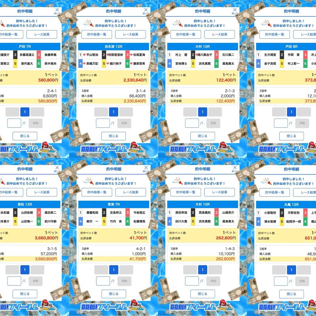 競艇予想サイト「競艇トレジャーハンター」払い戻し