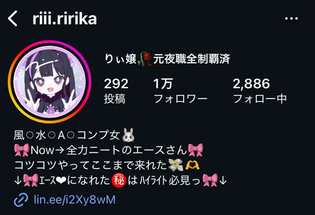 競艇投資家・競艇インフルエンサー「りぃ嬢 元夜職全制覇済(ﾂﾖﾂﾖのﾘｨﾁｬﾝ)」Insta-Top