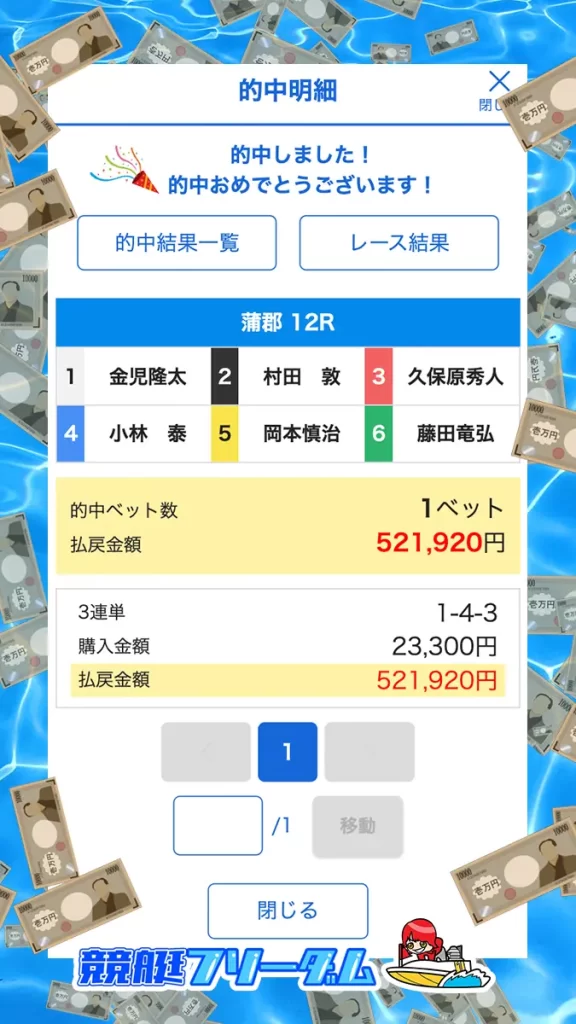 boat-rio-four-card-plan-nigft-12-13-tekityu - 勝つ!稼ぐ!競艇予想サイトを紹介! - 競艇フリーダムは、勝つ!稼ぐ!競艇予想サイトを紹介するブログ。競艇予想サイトを使って競艇(ボートレース)で勝つ、稼ぐ事ができるようになり金と自由を手に入れた田崎優斗が、競艇(ボートレース)で勝つ、稼ぐ事ができるオススメの競艇予想サイトを使用した結果を交えて紹介するブログ。 競艇予想サイト「BOAT RIO(ボートリオ)」 FOUR CARD ナイター 結果 12/13