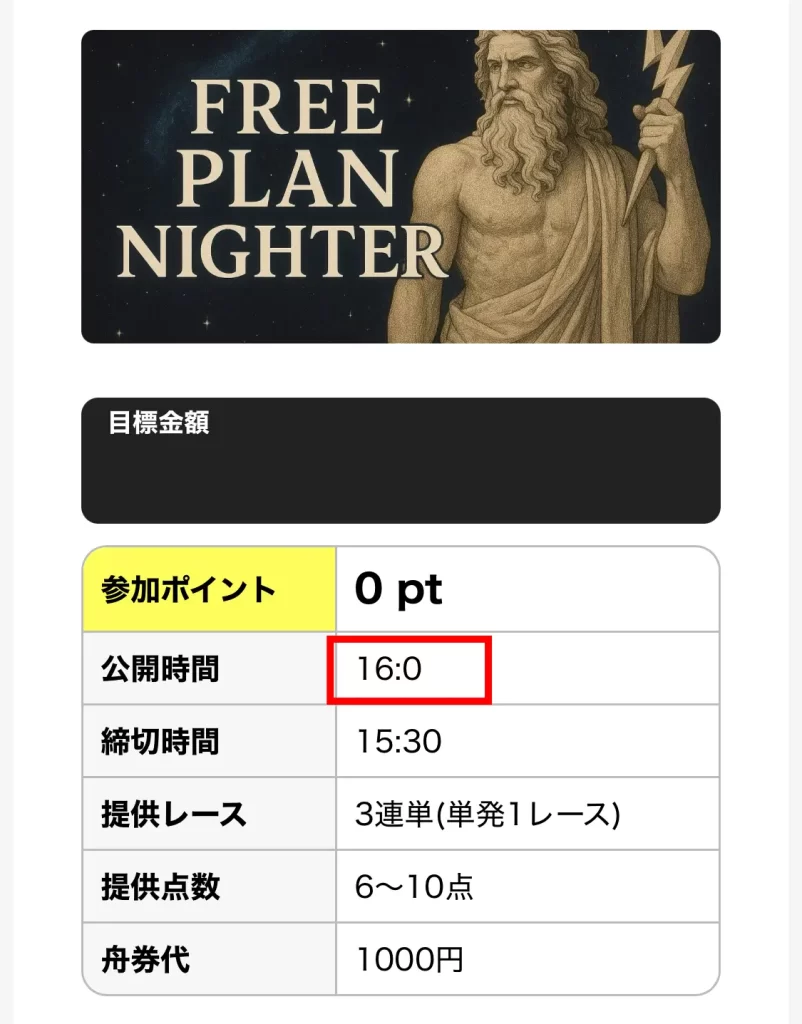 競艇予想サイト「Mr.Boat(ミスターボート)」　無料プラン　ナイター