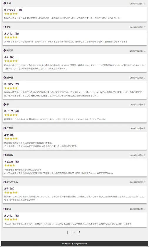 競艇予想サイト「ミラクルボート」　口コミ・レビュー　2